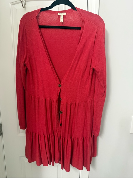 Matilda Jane Sweaters - Matilda Jane Red Tiered Button-Front Cardigan